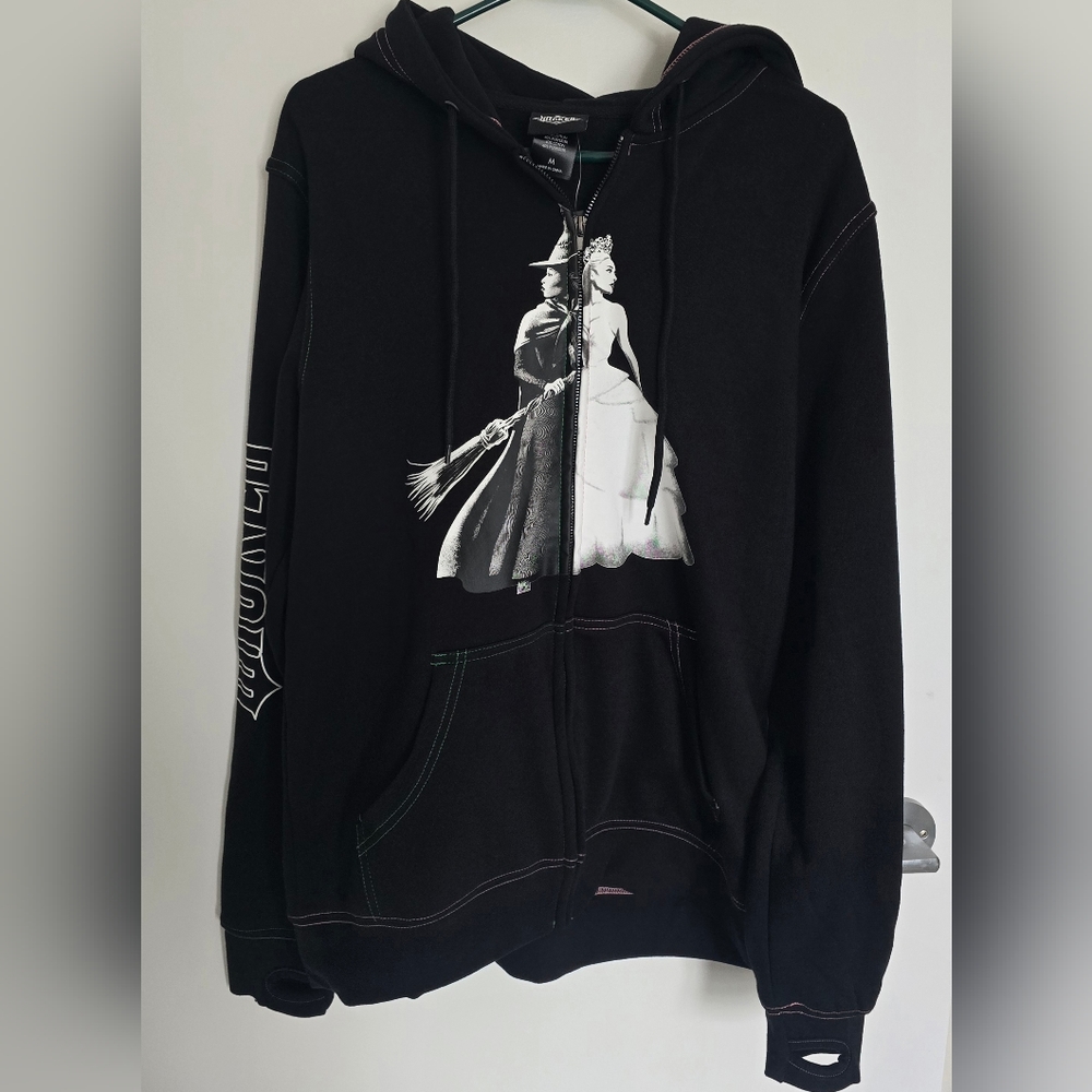 NWT Wicked Elphaba & Glinda Split Black Hoodie